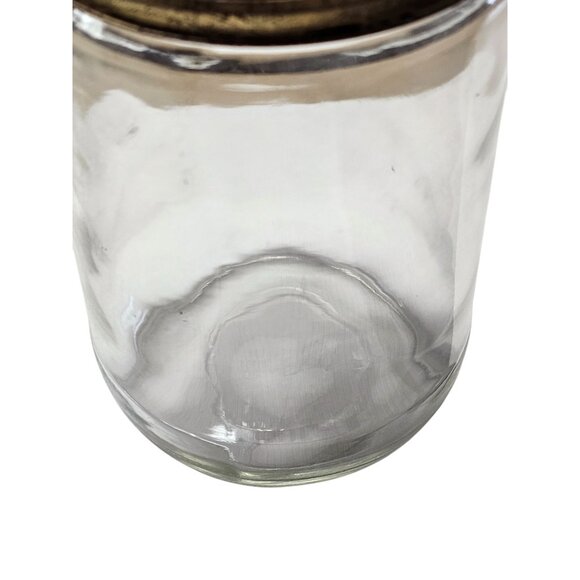 Vintage Clear Glass Kerr Jar With Metal Lid - Picture 6 of 11